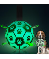 QDAN Glow in The Dark Dog Toys Soccer Ball, Interactive Dog Toys Puppy Birthday Gifts, Dog Tug Water Toy, Indoor/Outdoor Light Up Dog Balls for Small & Medium Dogs(6 Inch Size 2)