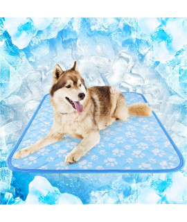 Rywell Upgrade Dog Cooling Mat, Cooling Mat for Dogs Large 36'' x 27'', Arc-Chill Q-Max>0.5 Endothermic Color-Changing Washable Dog Cooling Pad for Summer Outdoor Bed, Non-Slip&Foldable