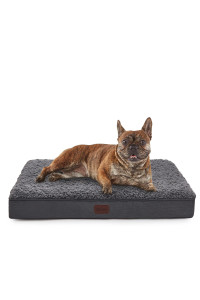 OhGeni Orthopedic Dog Beds for Medium Dogs, Dog Bed with Plush Egg Foam Support and Non-Slip Bottom, Waterproof and Machine Washable Removable Pet Bed Cover