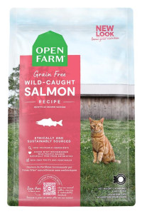 Open Farm Wild-Caught Salmon Grain-Free Dry Cat Food, Responsibly Sourced Pacific Salmon Recipe with Non-GMO Superfoods and No Artificial Flavors or Preservatives, 2 lbs