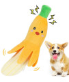 Pawaboo Squeak Dog Toys, Banana Rechargeable Squeaker Dog Toys Soft Plush Pet Toy Crinkle Dog Toy, Cute Fun Electric Interactive Dog Plush Toys with Crinkle Paper for Small and Medium Dogs, Yellow