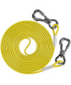 XiaZ Dog Tie Out Cable 50 Feet, Dog Lead for Yard Camping Outdoor Training Tie-Out Cable for Small Medium Dogs Up to 250 Pounds Yellow