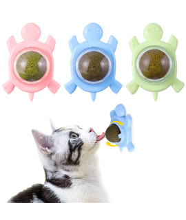 Catnip Ball ? Catnip Balls for Cats Wall: silvervine for Cats, 3-Piece Silvervine Catnip Cat Toys for Indoor Cats, Edible Cat nips Organic Ball, Cute Silvervine Cat Toy