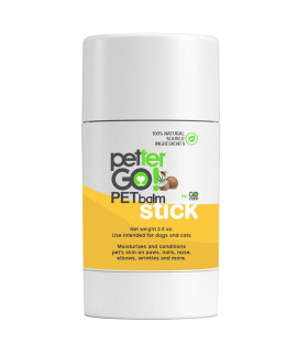 Go Care PETTERGO Pet Balm - Stick 2oz Dog Paw Balm - Soother Balm for Dogs and Cats - Pet Lotion for Itchy Skin - Pet Care Moisturizer - Snout Soother for Dogs - Lick Safe Skin