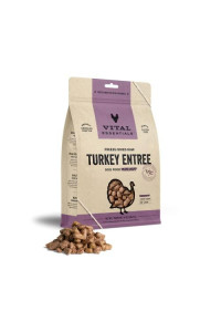 Vital Essentials Freeze Dried Raw Dog Food, Turkey Mini Nibs Entree, 14 oz