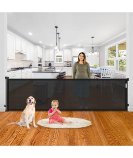 102 Inch Retractable Dog Gates for Dogs Indoor Extra Wide Baby Gate Extra Wide Retractable Baby Gates for Dogs Gate for The House Extra Wide Pet Gate Extra Long Baby Gate Extra Large Child Gate