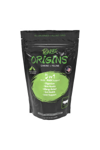 ROGUE PET SCIENCE Origins 5-in-1 Dog Supplement - Powdered Food Topper w/Natural Heirloom Pork Protein- Supports Healthy Digestion, Skin, and Coat - Helps Reduce Itching & Joint Inflammation (1/2 lbs)