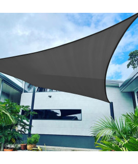 BELLE DURA custom Size 6X9 Rectangle Dark grey Sun Patio Shade Sail canopy Use for Patio Backyard Lawn garden Outdoor Awning Shade cover-185 gSM-create Your Own Design