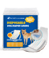 Pet Soft Dog Diaper Liners - Disposable Diaper Pads Fit to Most Washable Dog Diapers & Male Dog Wraps Belly Bands, Super Absorbent for Dog Marking Incontinence Female in Heat, M-100ct