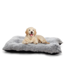 Cozyide Orthopedic Dog Beds for Small Dogs, Non-Slip Pet Bed with Soft Plush, Machine Washable Dog Bed for Crate (18 L x 12 W x 2 Th, Grey)