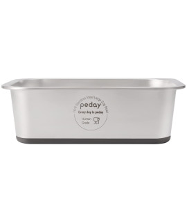 PEDAY 1.2 Gallon Dog Water Bowl with Nonslip Bottom, Human Grade, 18/8 Stainless Steel
