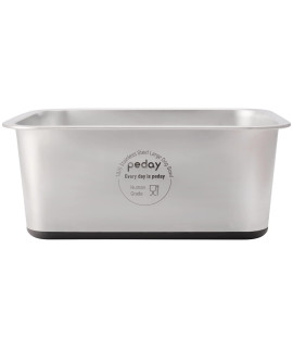 PEDAY 2.64 Gallon Dog Water Bowl with Nonslip Bottom, Human Grade, 18/8 Stainless Steel