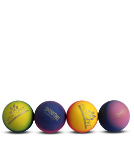 SPORTSPET Tough Bounce Natural Rubber Dog Balls -Highly Durable Tough Bounce Balls (4 Pack Tough Bounce SMOOTHIE)