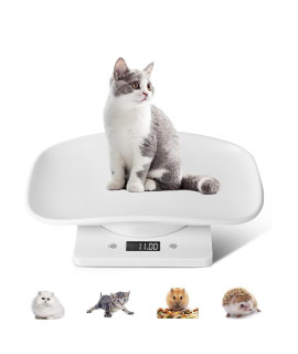 Digital Pet Scale, Cat Scale, Small Animal Weight Scale Portable Electronic LED Scales(Max. 22 lbs), Multifunction Kitchen Scale for Weighing Puppy/Kitten/Hamster/Hedgehog/Tortoise/Food