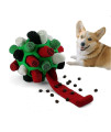 Ulgoo Dog Puzzle Toy Dog Chew Toys Dog Enrichment Toys Encourage Natural Foraging Skills Portable Pet Snuffle Ball Toy (Holiday)
