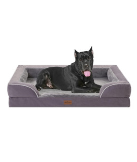 Comfort Expression XXL Dog Bed, Waterproof Orthopedic Dog Bed, Jumbo Dog Bed for Extra Large Dogs, Durable PV Washable Dog Sofa Bed Purple, Large Dog Bed with Removable Cover with Zipper
