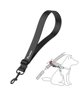 Pawaboo Dog Car Seatbelt, Universal Pet Safety Belt, Chew-Proof Dog Car Restraint with Adjustable Strap, Nylon Woven Belt & PVC Shell Dog Seatbelt Harness, Dog Leash with 360?Hook, 32 in, Black