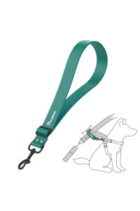 Pawaboo Dog Car Seatbelt, Universal Pet Safety Belt, Chew-Proof Dog Car Restraint with Adjustable Strap, Nylon Woven Belt & PVC Shell Dog Seatbelt Harness, Dog Leash with 360?Hook, 32 in, Dark Green