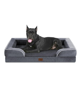 Comfort Expression XXL Dog Bed, Waterproof Orthopedic Dog Bed, Jumbo Dog Bed for Extra Large Dogs, Durable PV Washable Dog Sofa Bed Dark Grey, Large Dog Bed with Removable Cover with Zipper