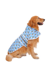 HDE Dog Raincoat Hooded Slicker Poncho for Small to X-Large Dogs and Puppies Rainbows - XL