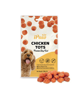 iPaw Dog Treats for Puppy Training, All Natural Human Grade Dog Treat, Hypoallergenic, Easy to Digest (Chicken Tots)