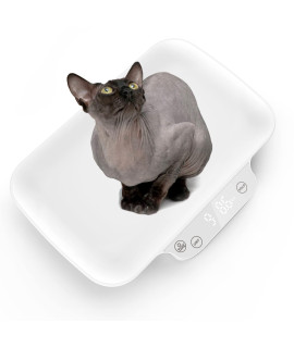 cat Scale for Newborn Puppy, Digital Pet Scale with 30cm Length Marking for Measuring Pets Length, 15kg (A1 g) (Plastic)