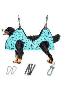 ATESON Dog Grooming Hammock - Pet Harness for Grooming Nail Trimming (XXL 120lb), Dog Sling for Nail Clipping, Dog Hanging Holder for Cutting Nail with Nail Clippers