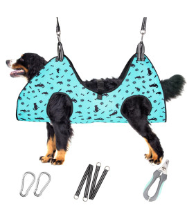 ATESON Dog Grooming Hammock - Pet Harness for Grooming Nail Trimming (XXL 120lb), Dog Sling for Nail Clipping, Dog Hanging Holder for Cutting Nail with Nail Clippers