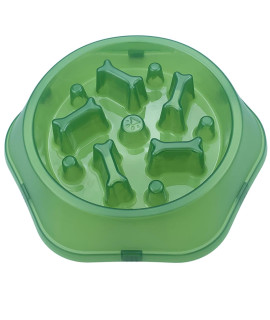 cAISHOW Slow Feeder Dog Bowl Slow Feeder Eating Puppy Food Bowl for Small Medium Large Breed Dogs Pet Bowl Slow Eating Healthy Design (gREEN)