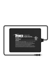 iPower Reptile Heating Pad 6X8 8W Under Tank Heater, 10-20 Gallon Terrarium Heat Mat for Amphibian, Plant Box or Other Small Animals