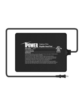 iPower Reptile Heating Pad 6X8 8W Under Tank Heater, 10-20 Gallon Terrarium Heat Mat for Amphibian, Plant Box or Other Small Animals