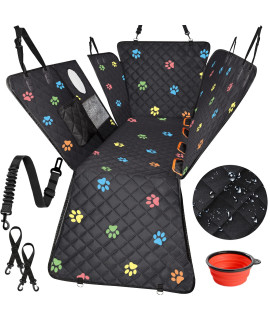 Famstar Dog Car Seat Cover for Back Seat 100% Waterproof Durable 600D 6-Layer Scratchproof Nonslip Pet Dog Seat Cover with Mesh Window for Dog Hammock for Car Trucks and SUV