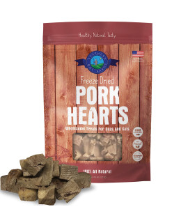 Shepherd Boy Farms Freeze Dried Dog Treats, Pork Heart, All Natural Freeze-Dried Dog Treat & Dog Snacks, Made in USA, High in Protein, Essential Nutrition of Raw Dog Food, 8oz