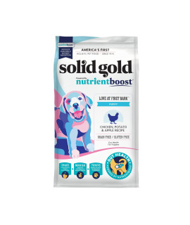 Solid Gold Dry Puppy Food w/Nutrientboost - Made with Real Chicken & Nutritious Superfoods - Love at First Bark Grain Free Puppy Dry Food for Healthy Growth, Energy and Gut Wellness - 22 LB Bag
