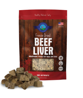 Shepherd Boy Farms Freeze Dried Dog Treats, Beef Liver, All Natural Freeze-Dried Dog Treat & Dog Snacks, Made in USA, High in Protein, Essential Nutrition of Raw Dog Food, 3oz