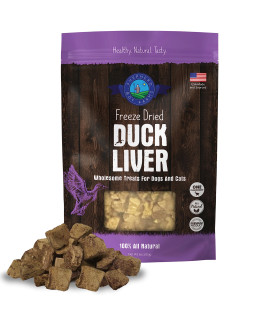 Shepherd Boy Farms Freeze Dried Dog Treats, Duck Liver, All Natural Freeze-Dried Dog Treat & Dog Snacks, Made in USA, High in Protein, Essential Nutrition of Raw Dog Food, 3oz