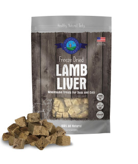 Shepherd Boy Farms Freeze Dried Dog Treats, Lamb Liver, All Natural Freeze-Dried Dog Treat & Dog Snacks, Made in USA, High in Protein, Essential Nutrition of Raw Dog Food, 8oz