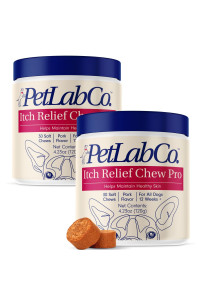 PetLab Co. Itch Relief Chew Pro - Itch Relief Chews for Dogs - Omega 3 for Dogs Itch Supplement - Packed with Beneficial Fatty Acids for Healthy Skin for Dogs - Seasonal Allergies Support