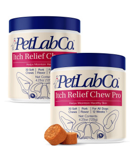 PetLab Co. Itch Relief Chew Pro - Itch Relief Chews for Dogs - Omega 3 for Dogs Itch Supplement - Packed with Beneficial Fatty Acids for Healthy Skin for Dogs - Seasonal Allergies Support