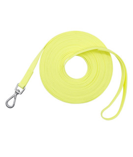 Waterproof Dog Training Leash 50FT 30FT 15FT 10FT 5FT Heavy Duty Recall Long Lead for Large Medium Small Dogs (50FT, Light Yellow)