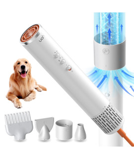 uahpet Dog Dryer, 62M/S Wind Speed Dog Hair Dryer with NTC Smart Temperature Control & 170 Million Negative Lons Dog Blow Dryer, Pet Hair Dryer for Household Travel Camping