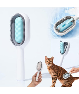 Cat and Dog Brush for Shedding, Pet Grooming Self Cleaning Slicker Brush for Cats & Dogs,Comb for Grooming Long Haired & Short Haired Dogs, Cats, Rabbits & More,with Unique Water Tank Design (blue)
