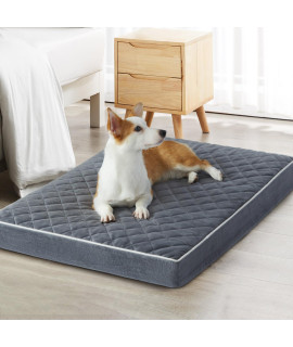 WNPETHOME Orthopedic Dog Beds for Large Dogs, Extra Large Waterproof Dog Bed with Removable Washable Cover & Anti-Slip Bottom, Egg Crate Foam Pet Bed Mat, Multi-Needle Quilting XXXL Dog Bed