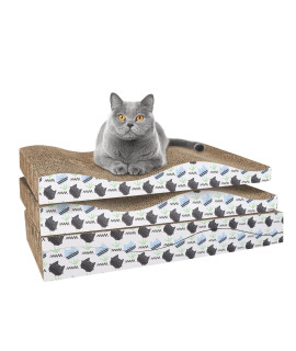 Ahomdoo ?????? ?????????????????? ?????? Cat Scratch Board Cat Cardboard Scratcher Nest Sleeping Cat Scratcher Cardboard for Indoor Cats(4 Pack)