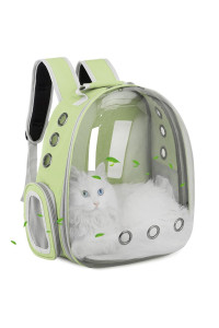 TOYSINTHEBOX Cat Backpack Carrier Bubble Expandable Foldable Breathable Pet Carrier Dog Carrier Backpack for Large Big Cats Hiking, Travelling, Camping, Up to 22 Lbs (Light Green)