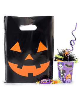 Choice Marts 100 Halloween Bags 9x12 Merchandise Bags Glossy Halloween Goodie Bags Also Perfect as Small Halloween Bags For Trick or Treat and Halloween Treat Bags
