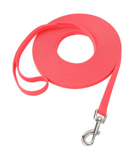 Waterproof Long Leash Durable Dog Recall Training Lead Great for Outdoor Hiking, Training, Yard, Beach and Swimming (Pink, 50ft)