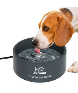 Fuliuna Heated Water Bowl, Outdoor Heated Dog Bowl with Chew Resistant Power Cord, Thermal Bowl Provide Drinkable Water in Winter, Heated Pet Bowl for Dog Cat Rabbit Chicken Duck Squirrel 0.85 Gallon