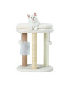 MECOOL Cat Scratching Post Tree Scratch for Indoor Cats and Kittens,Sisal Carpet Jute Scratcher Tower with Bed and Hanging Ball for Kittens up to 8lb Beige