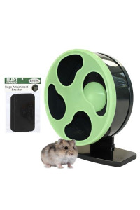 Silent Runner- 9 Regular - Exercise Wheel + Stand + Cage Attachment (Glow in The Dark)